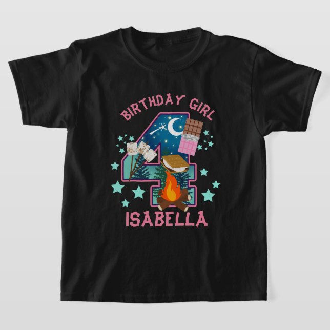 T-shirt S'more Chemise d'anniversaire Camping (Poser)