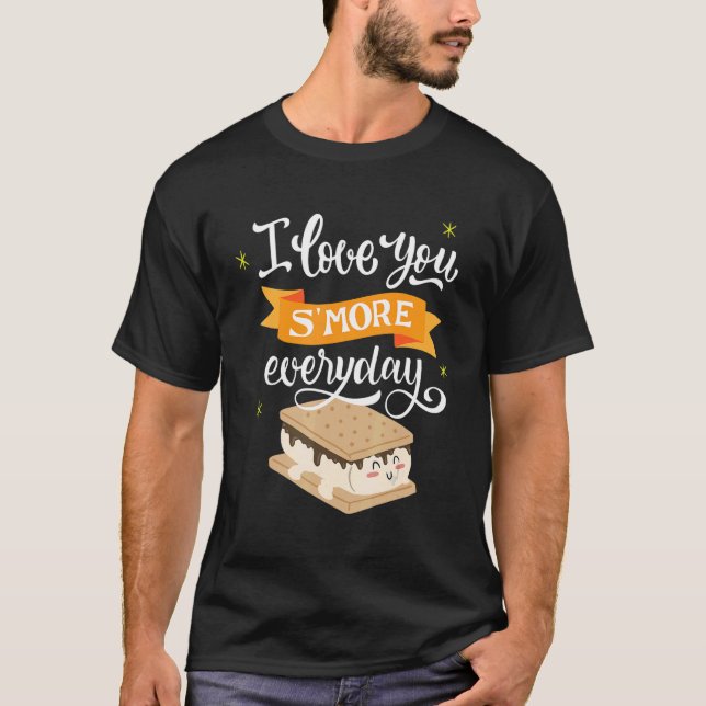 T-shirt Smore Citation Camping Glamping Pompiers Aliments (Devant)
