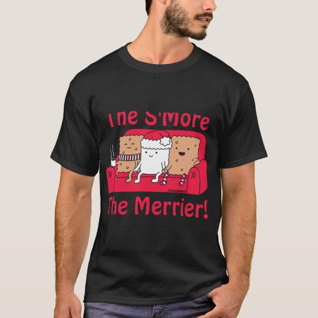 T-shirt Smore Merrier Cute Kids Cartoon Christmas  (Devant)