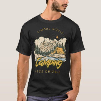 T-shirt Smore Sizzle Less Drizzle Camping Women retro