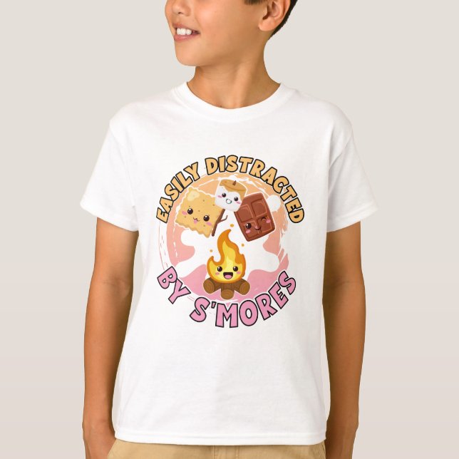 T-shirt Smores Cute Camping Camping Vacances Filles (Devant)