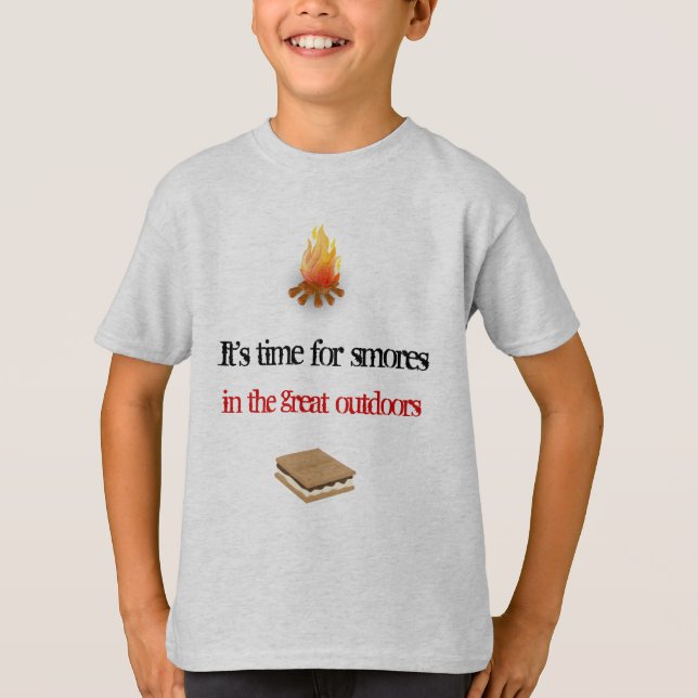 T-shirt Smores dans le grand dehors (Devant)
