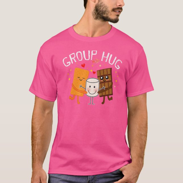 T-shirt Smores Groupe Hug Camping S'mores Chocolat Marshma (Devant)