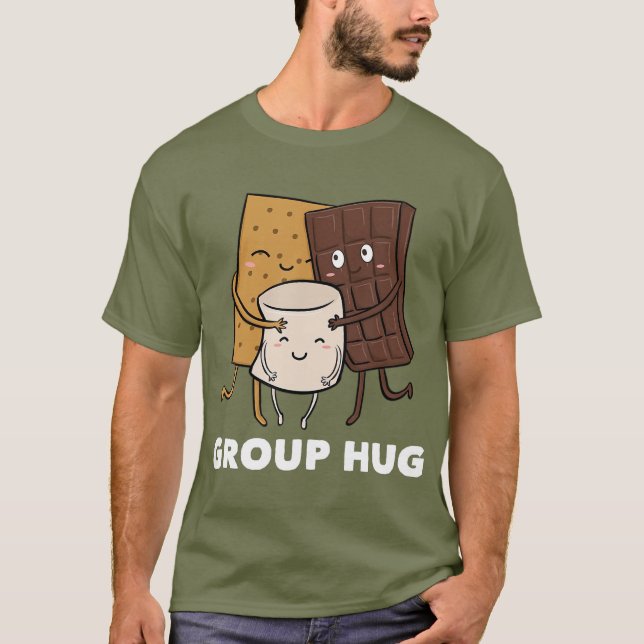 T-shirt Smores Groupe Hug Marshmallow Chocolat (Devant)