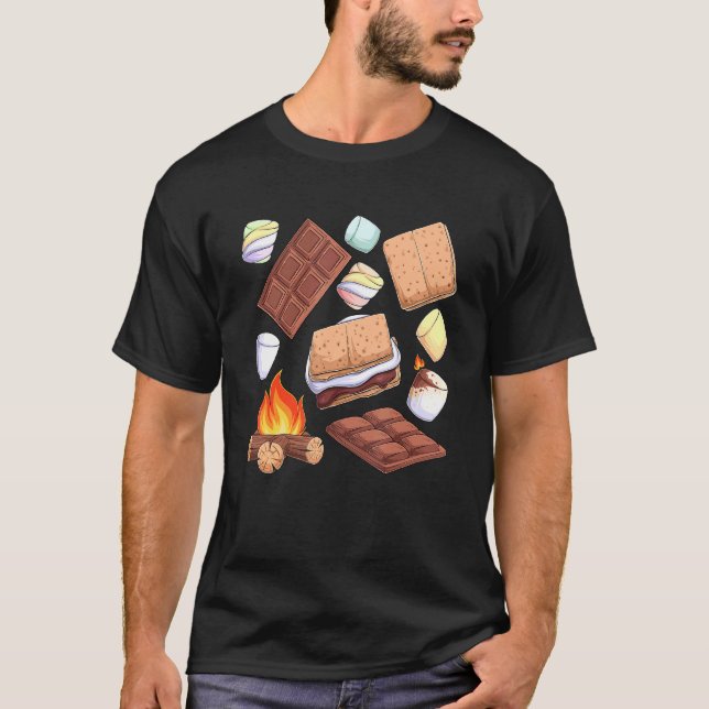 T-shirt S'mores Halloween Costume Groupe Camping 2 (Devant)