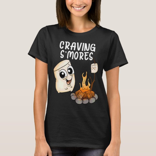 T-shirt Smores mignonne Marshmallow Enfants Camping Joyeux (Devant)