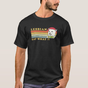 T-shirt smudge cat mème lesbienne manger ce que
