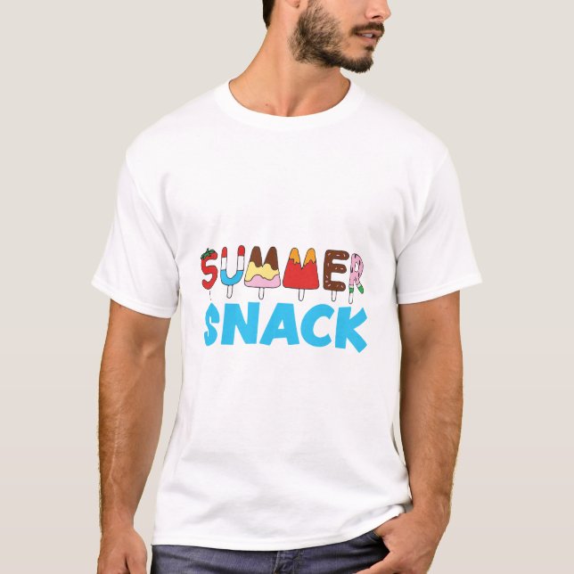 T-shirt Snack d'été pour enfants Popsicles (Devant)