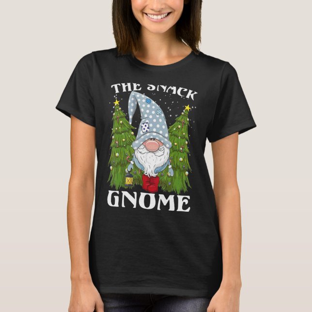 T-shirt Snack Gnome Famille Correspondant Pajama de Noël (Devant)