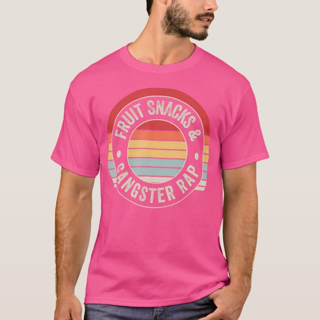 T-shirt Snacks Fruits Et Vibes De Rap Gangster (Devant)