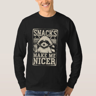 T-shirt Snacks Me Rendre Plus Agréable, Affamé mignon Racc