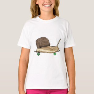 T-shirt Snail as Skateboard avec Skateboard