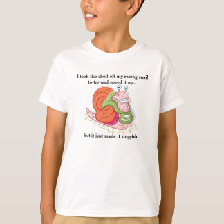 T-shirt Snail Slug Plaisanterie Pun Drôle Wordplay