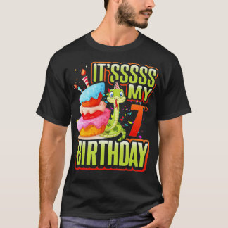 T-shirt Snake Anniversaire Enfants 7e Fournitures de repti
