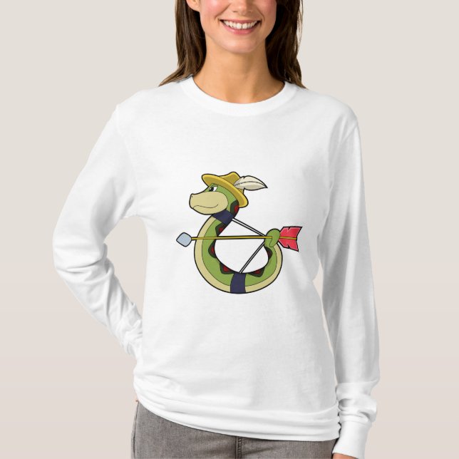 T-shirt Snake as Archer with Bow & Arrow (Devant)
