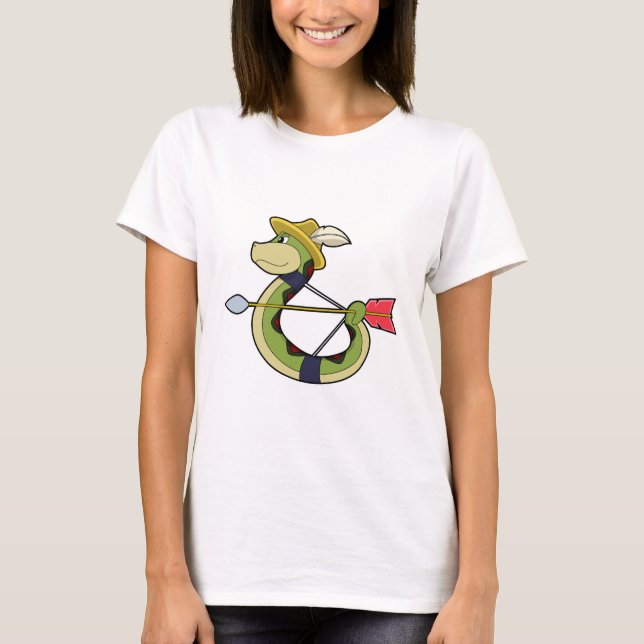 T-shirt Snake as Archer with Bow & Arrow (Devant)