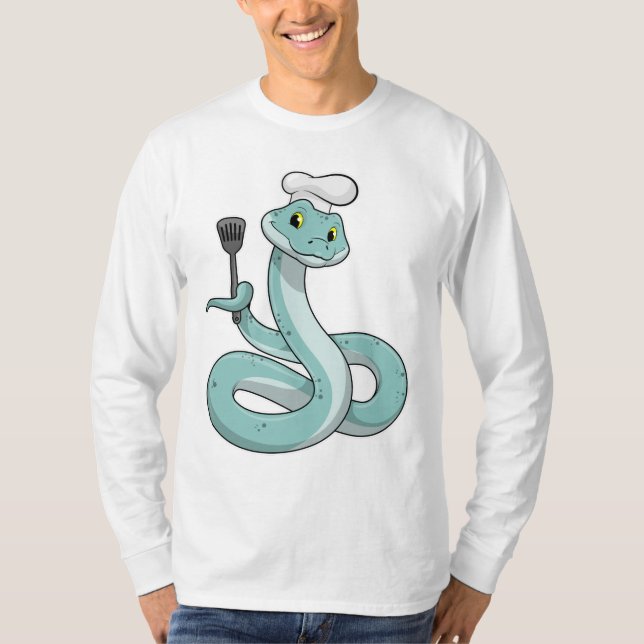 T-shirt Snake as Cook avec Chef casquette (Devant)