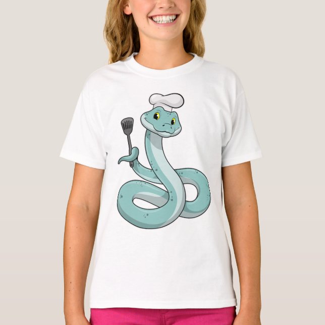 T-shirt Snake as Cook avec Chef casquette (Devant)
