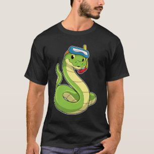 T-shirt Snake as Diver wirth Snorkel