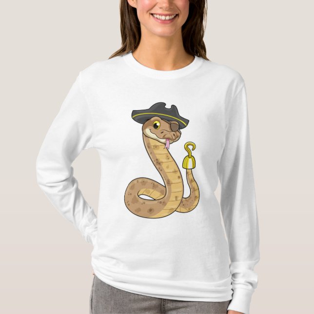 T-shirt Snake as Pirate with Hook Hand & Eye patch (Devant)