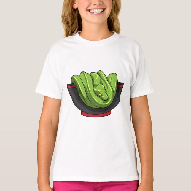 T-shirt Snake avec Ramen Bowl (Devant)