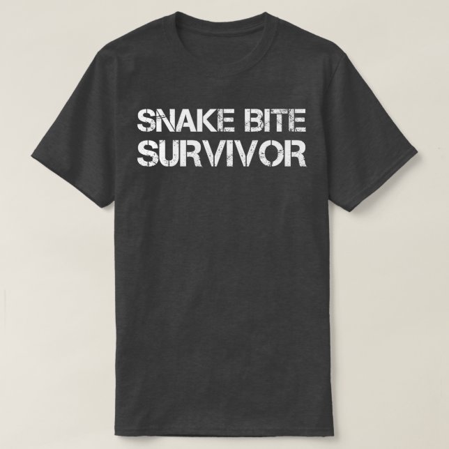 T-shirt Snake Bite Le serpent survivant a causé problème d (Design devant)