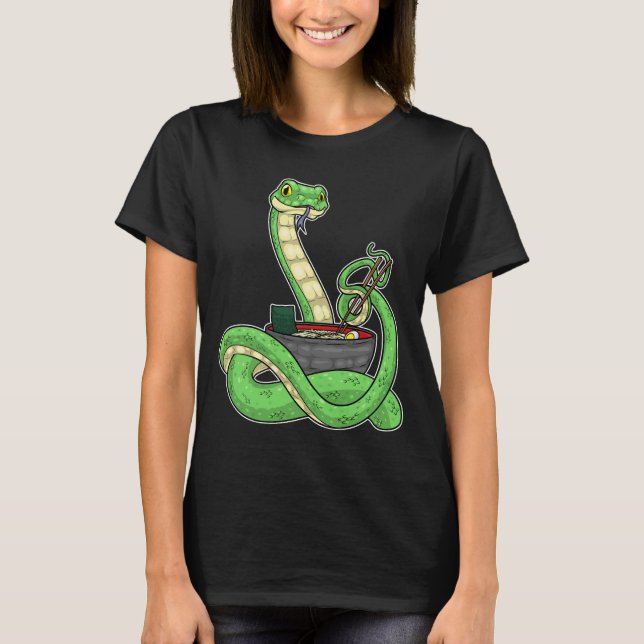 T-shirt Snake Cook Ramen Cooking (Devant)