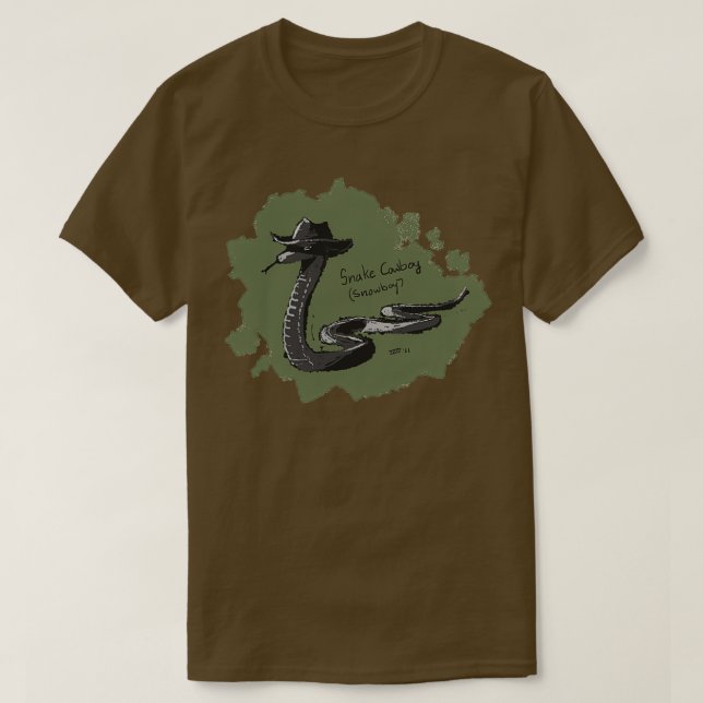 T-shirt Snake Cowboy Snowboy (Design devant)