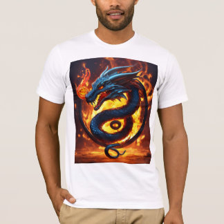T-shirt Snake Dragon Fireball - 3D Esports
