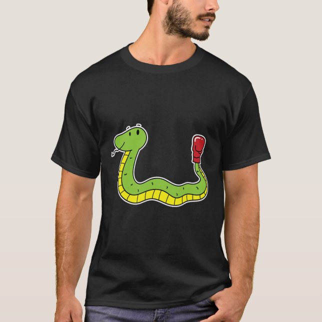 T-shirt Snake fait la boxe (Devant)