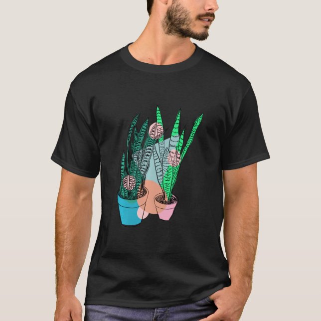 T-shirt Snake Plant Colorful Sansevieria (Devant)