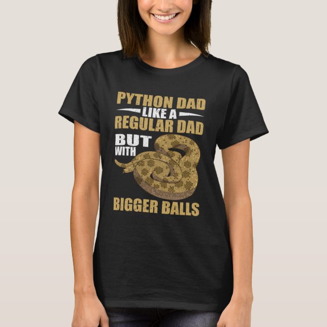 T-shirt Snake Python Papa Bigger Banana Ball Python (Devant)
