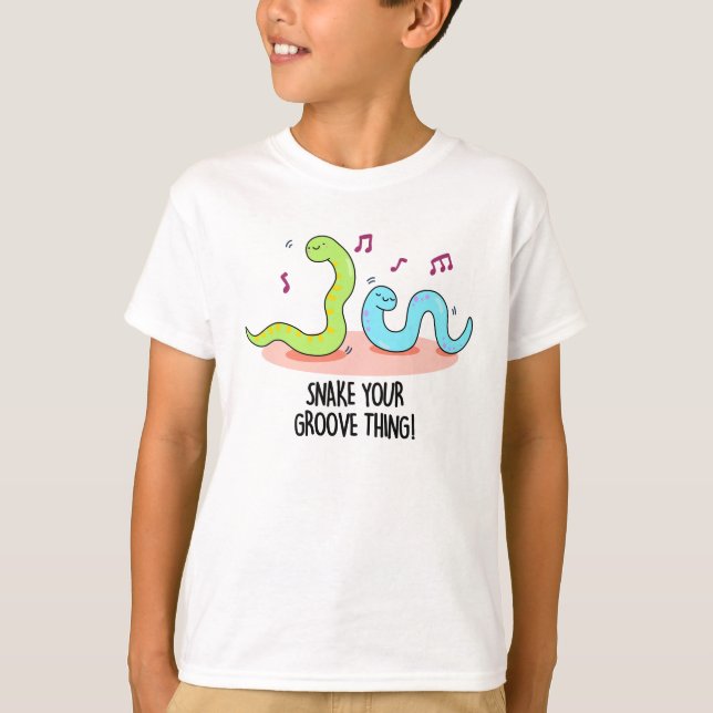 T-shirt Snake Your Groove Thé Amusant Disco Pun (Devant)