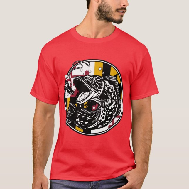 T-shirt Snakehead Fishing Maryland Oversized (Devant)