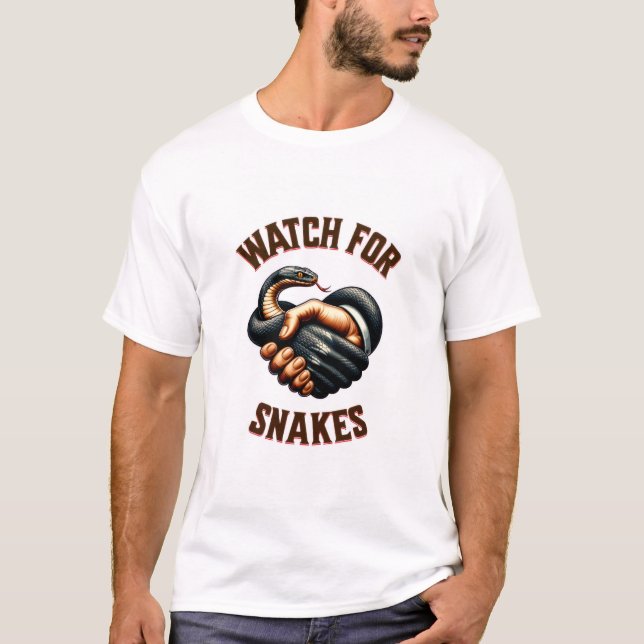 T-shirt Snakes (blanc) (Devant)