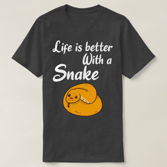 T-shirt SNAKES La vie est meilleure avec un serpent (5) (Design devant)
