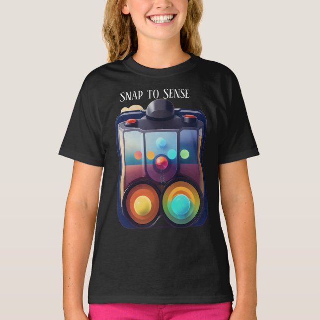 T-shirt Snap to Sense , Application de création de casse-t (Devant)