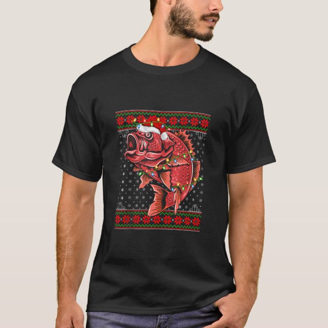 T-shirt Snapper Feux de Noël Doux moche Père Noël Snappe (Devant)