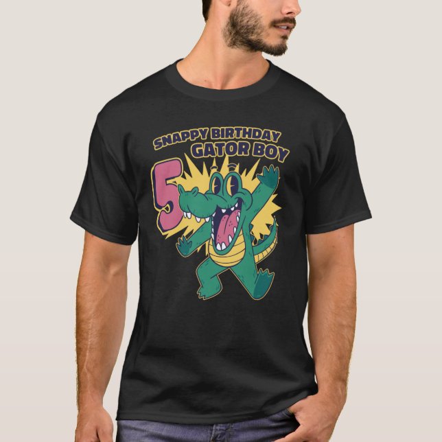 T-shirt Snappy 5e anniversaire Gator Boy Alligator Anniver (Devant)
