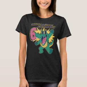 T-shirt Snappy 6e anniversaire Gator Boy Alligator Anniver