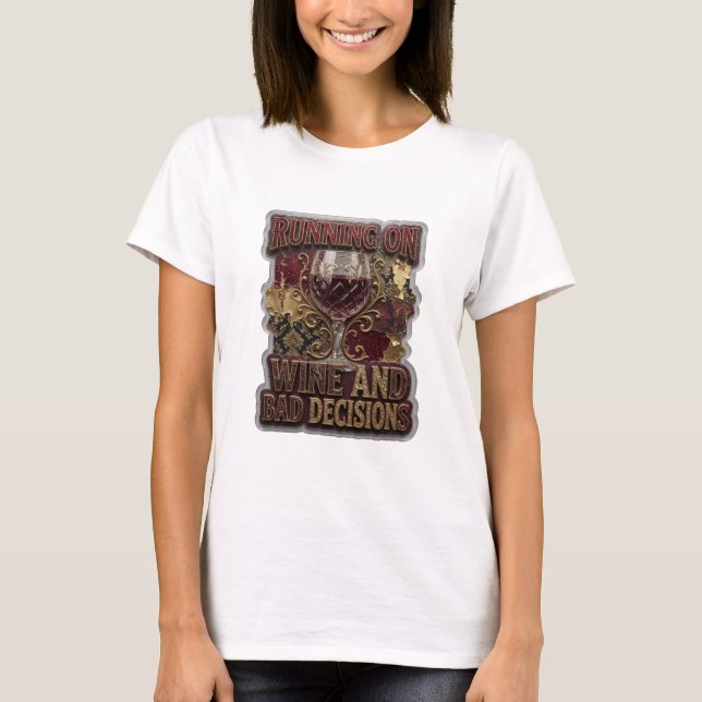 T-shirt Snappy Gold EN COURS D'EXECUTION SUR DU VIN ET MAU (Devant)