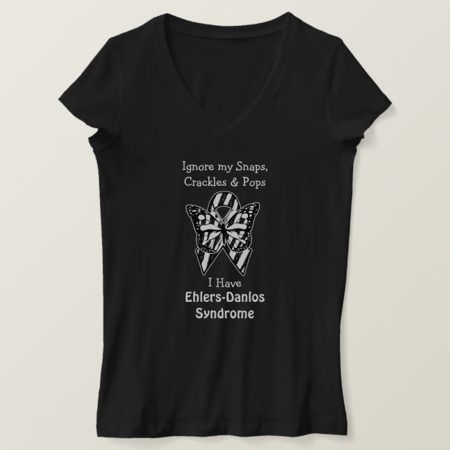 T-shirt Snaps, Cracket et Pops Syndrome Ehlers-Danlos T (Design devant)