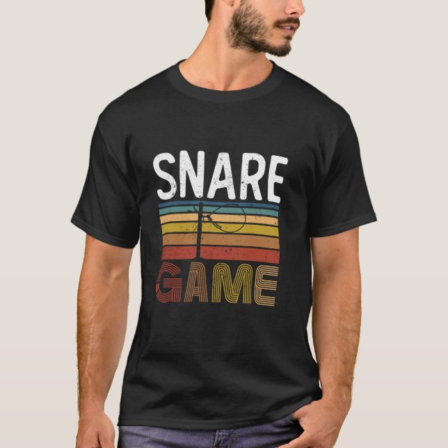 T-shirt Snare Jeu Animal Trapper Wire Snare Long Manche (Devant)