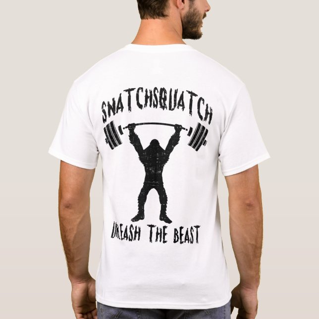 T-shirt Snatchsquatter, Gros Pied De Dessin, Bête, Gymnase (Dos)