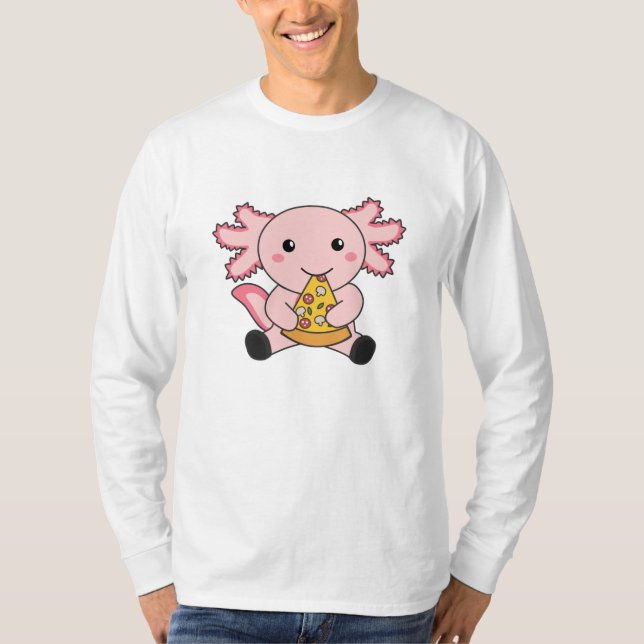 T-shirt Snaxolotl Axolotl Lover Cute Animaux Pizza (Devant)