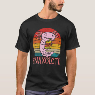 T-shirt Snaxolotl Axolotl Mange Chips Funny Snack Food Boy
