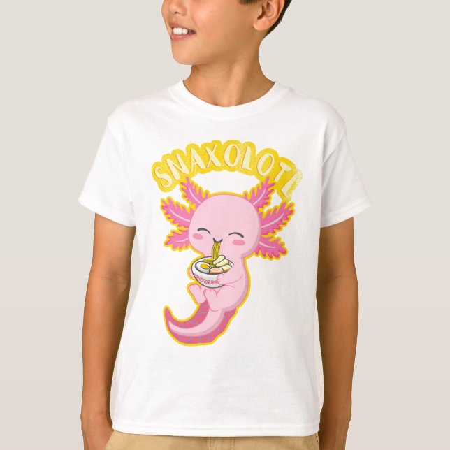 T-shirt Snaxolotl Cute Axolotl Lover Amusant Axolotl Enfan (Devant)