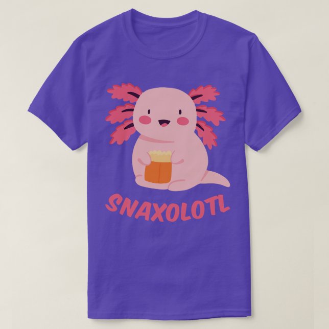 T-shirt Snaxolotl Kawaii Foodie Axolotl III (Design devant)