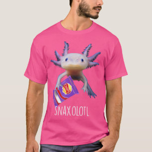 T-shirt Snaxolotl Snack Foodie Funny Axolotl Salamander Pu