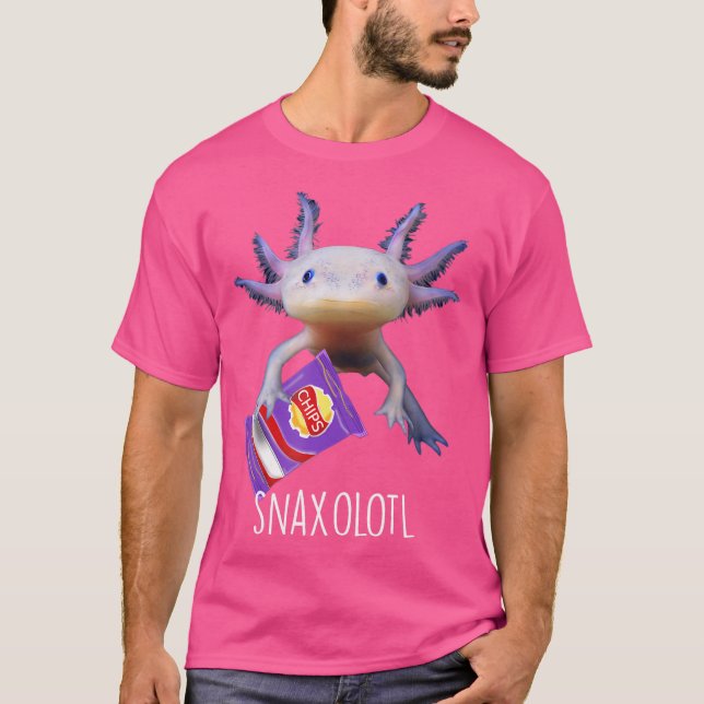 T-shirt Snaxolotl Snack Foodie Funny Axolotl Salamander Pu (Devant)